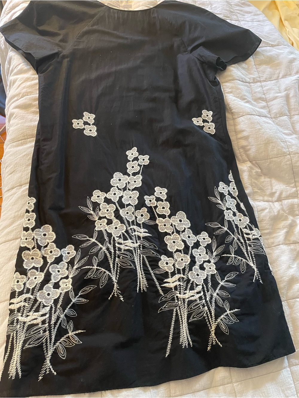 ANTHROPOLOGIE NAVY Embroidery Gramercy Dress, sz M - Picture 3 of 6